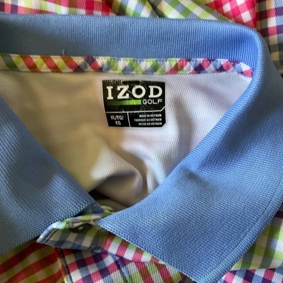 Men’s used IZOD multicolor size XL golf premium polo shirt short sleeve - Picture 4 of 4